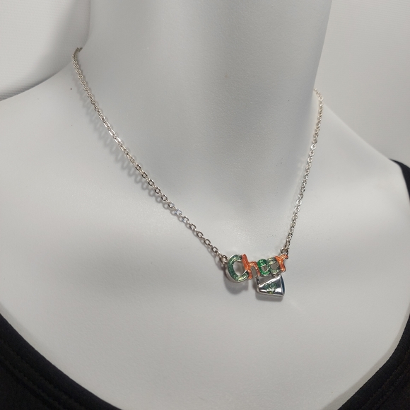 Disney Mickey Mouse Cheerleader silver tone necklace - Picture 2 of 7